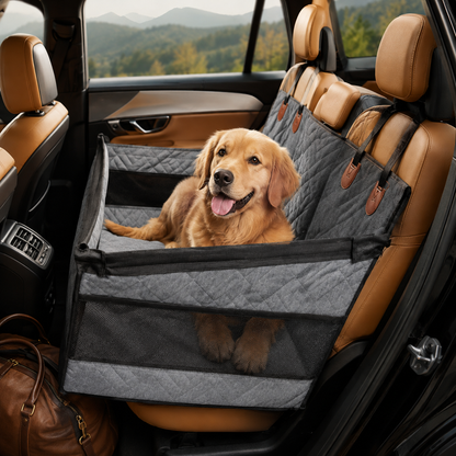 PetLovu Waterproof Dog Car Nest Bed & Back Seat Extender