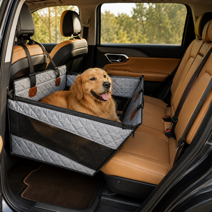PetLovu Waterproof Dog Car Nest Bed & Back Seat Extender