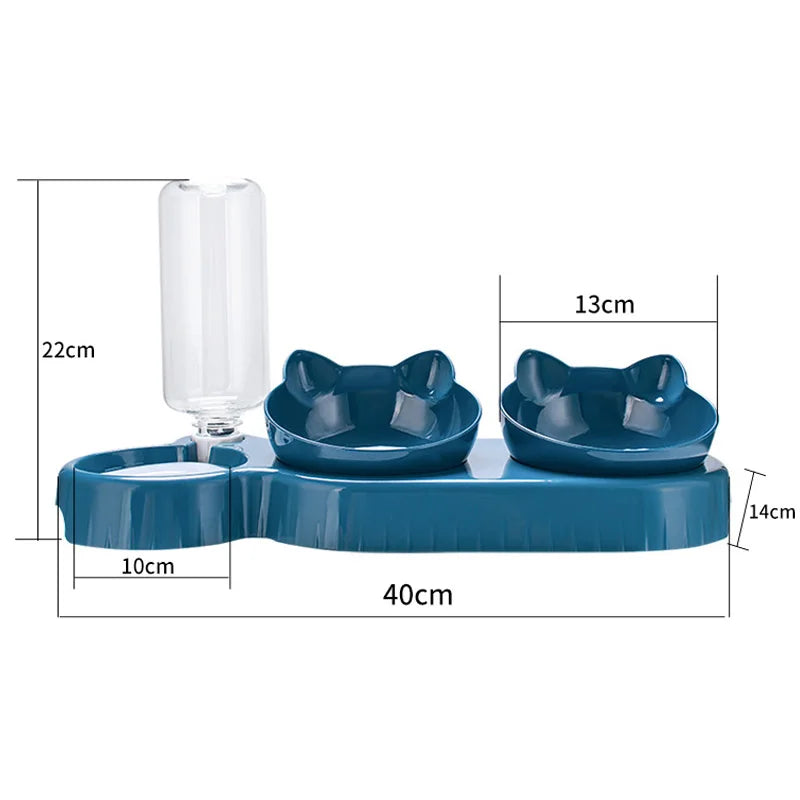 3-in-1 cat feeder in use