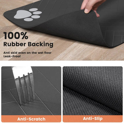 Waterproof pet feeding mat large