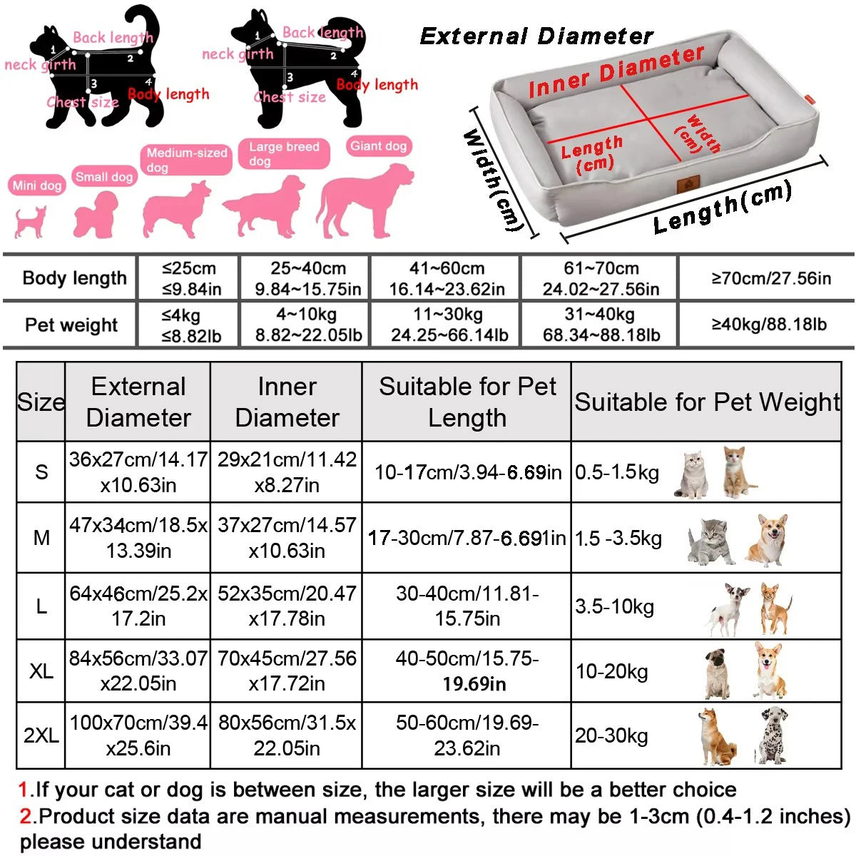 Waterproof square pet sofa bed with dog