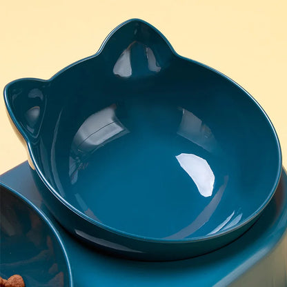 3-in-1 cat feeder pink
