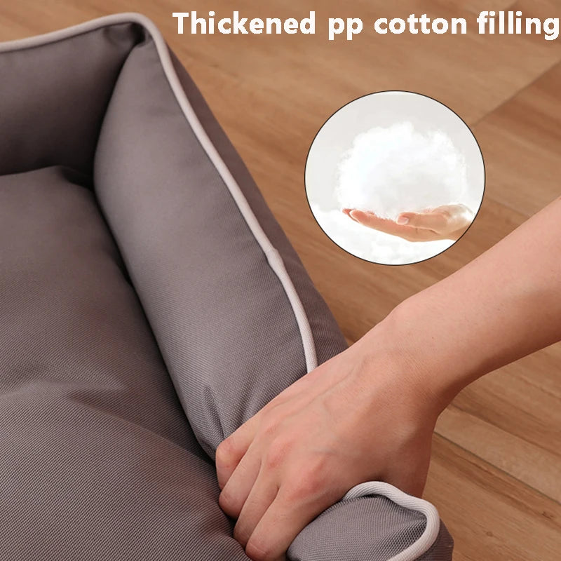 Waterproof square pet sofa bed green