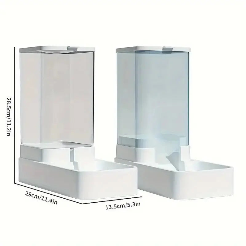 Automatic feeder and water dispenser set