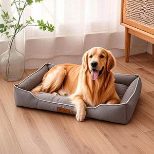 Waterproof square pet sofa bed pink